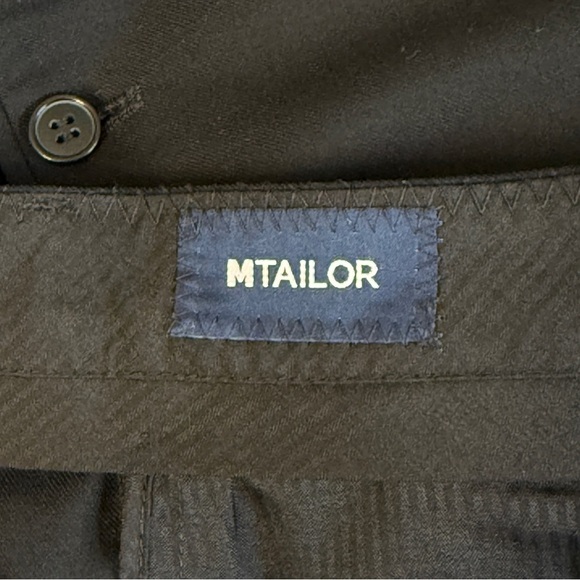 M Tailor Custom Tailored Men's Black Flat Front Dress Pants. 41x30 #1542 - Picture 8 of 8